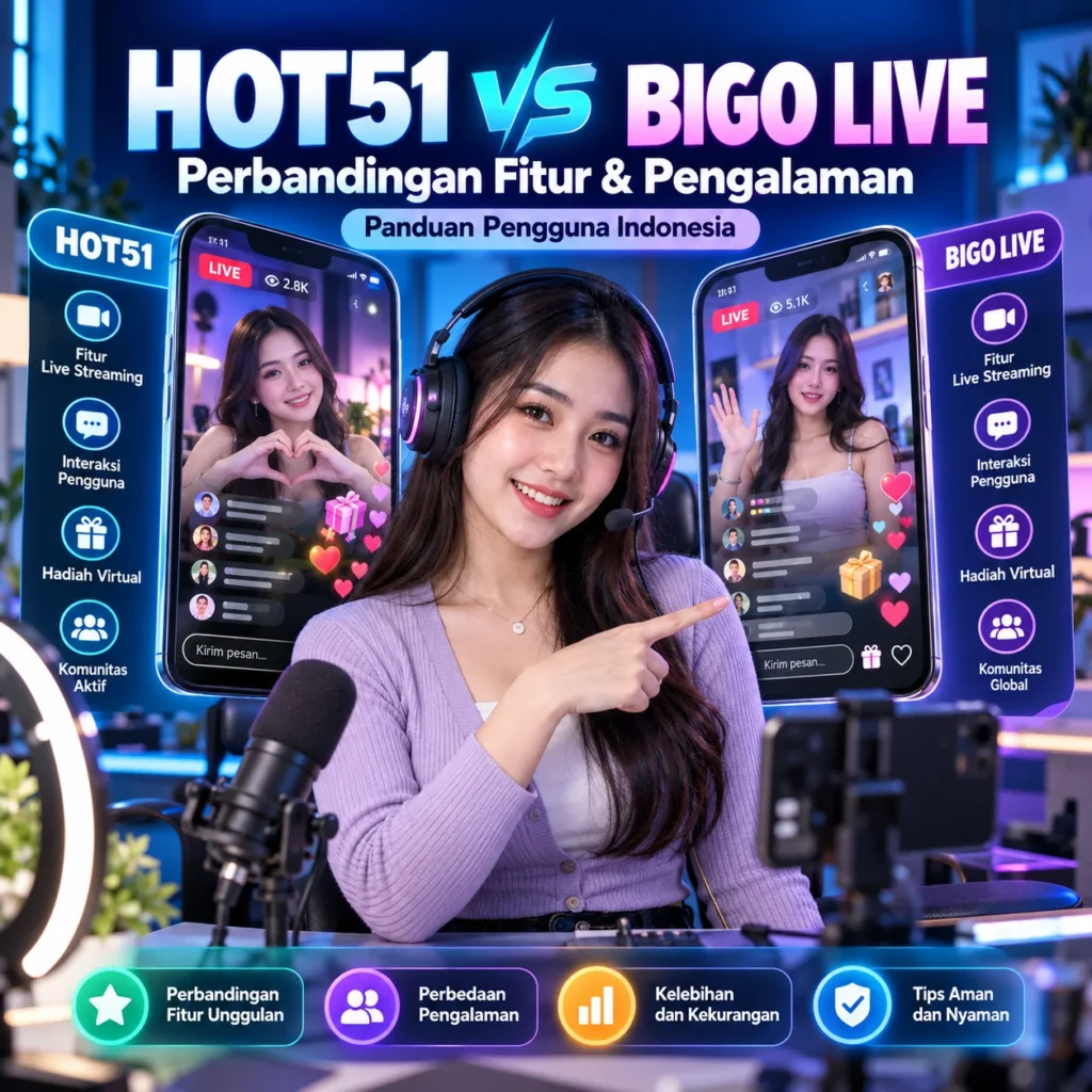 Hot51 vs Bigo Live Perbandingan Fitur dan Pengalaman